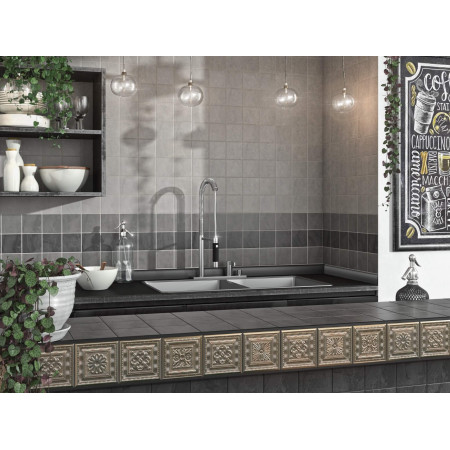 Керамогранит 1300H Дегре серый темный (полотно 29,8х39,8 из 12 частей 9,8х9,8)