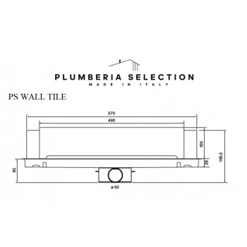 Душевой трап PLUMBERIA SELECTION PSWT WALL TILE PSWT60