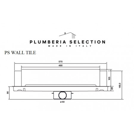 Душевой трап PLUMBERIA SELECTION PSWT WALL TILE PSWT60