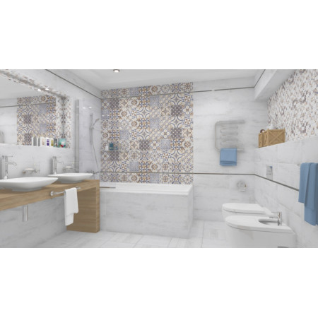 Плитка Pub белый узор 17-00-01-1196 20х60