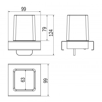 Модуль дозатора для рейлинга INDA INDISSIMA BARRA A8867MNS21