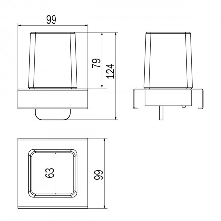 Модуль дозатора для рейлинга INDA INDISSIMA BARRA A8867MNS21