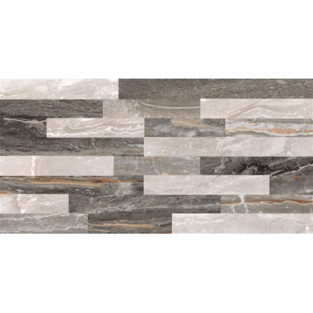 Керамогранит K946621LPR01VTEP Bergamo 3D Микс Декор Теплая Гамма Лаппато Ректификат 30x60x0,9
