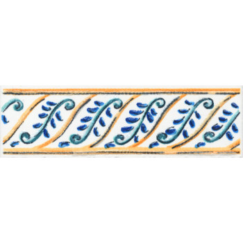 Плитка STG/A493/1146H Бордюр Капри майолика 9,8х3