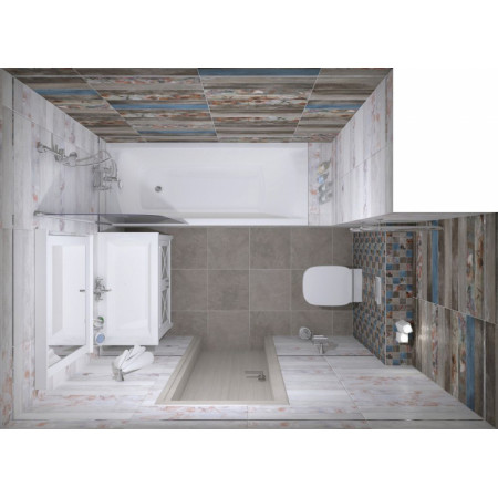 Мозаика MM11190 Декор Country мозаичный светлый 20х60