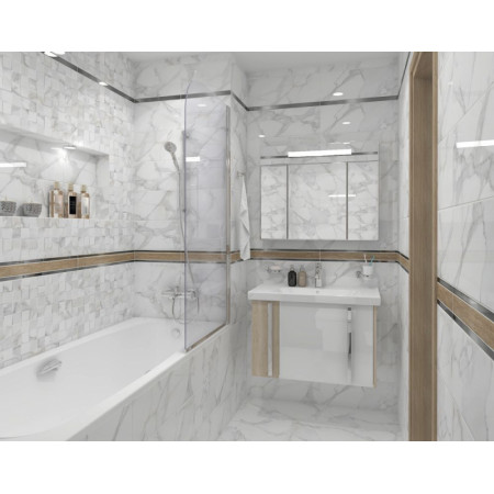 Плитка Декор Cassiopea Fancy серый 20х60