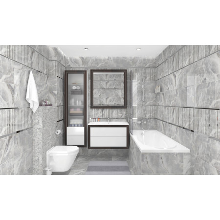 Плитка Декор Plazma Avers белый 30х60