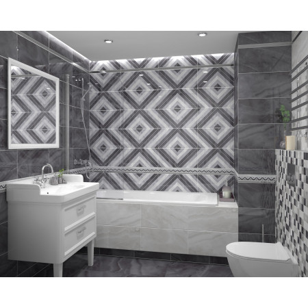 Плитка Декор Prime белый 25х50