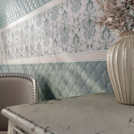 Плитка 6406 Браганса голубой светлый матовый 25х40