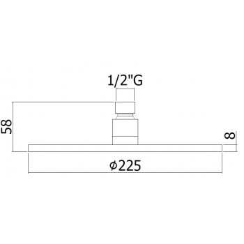 Верхний душ Paffoni ZSOF074HGSP