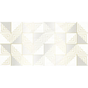 Плитка Декор Mania белый 25х50