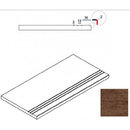 Керамогранит 620090000241 PEPPER BORDO GRIP 30x60