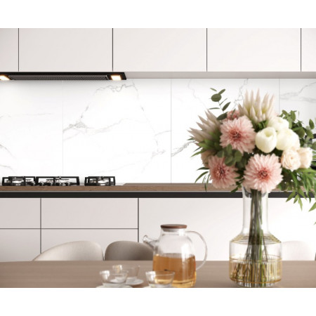 Керамогранит Pristine White белый полированный 60x120