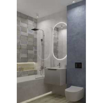 Керамогранит 16885 State листья серый ректификат 44,8x89,8