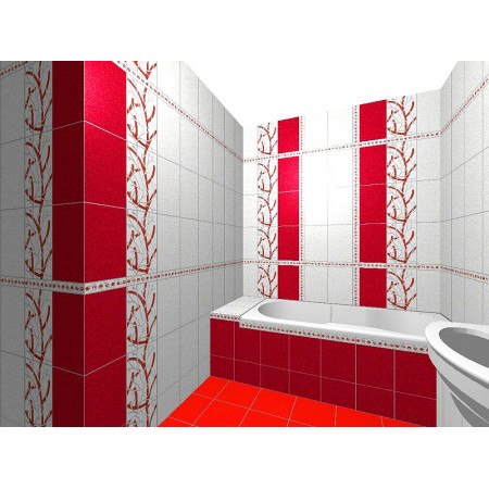 Плитка 86 Карандаш белый блестящий 25*2