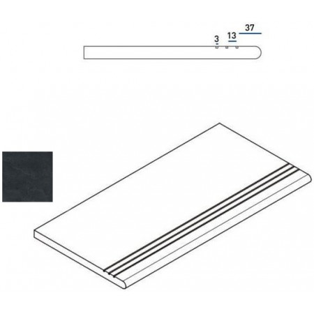 Ступени 620040000069 TITANIO GRADINO ROUND GRIP SX 30x60