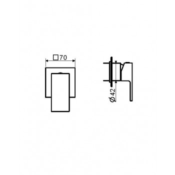 Внешняя часть встраиваемого смесителя Plumberia Selection TG1111NO