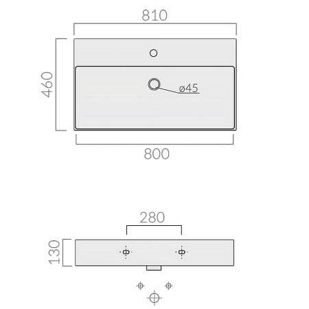 Раковина подвесная GALASSIA Meg11Pro 8973
