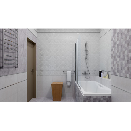 Плитка Бордюр Мармара Ажур серый 48-03-06-659 4х60