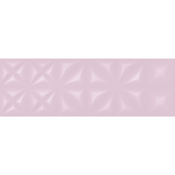 Плитка LLU072D Lila рельеф розовый 25x75