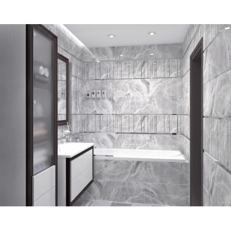 Плитка Декор Plazma Trigger серый 30х60