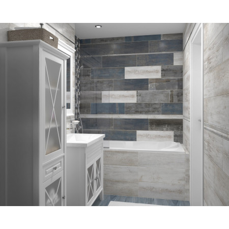 Мозаика MM60114 Декор Sweep мозаичный белый 20х60