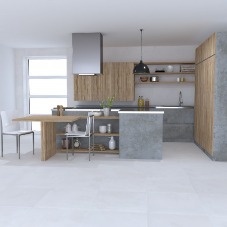 Керамогранит Betonhome белый 60х120