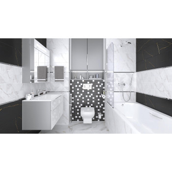 Плитка Декор Century белый 25х75