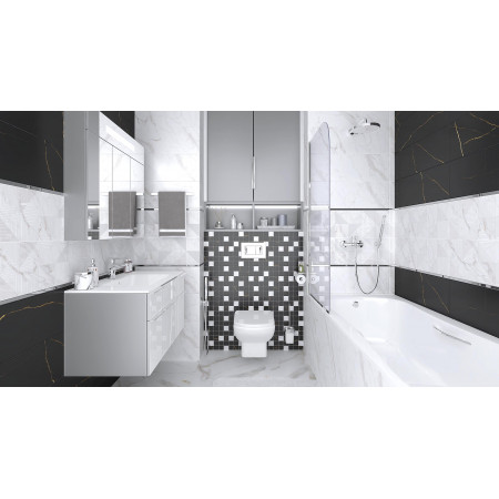 Плитка Декор Century белый 25х75