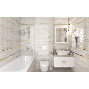 Плитка Бордюр металлический золото глянцевое 1,5х60