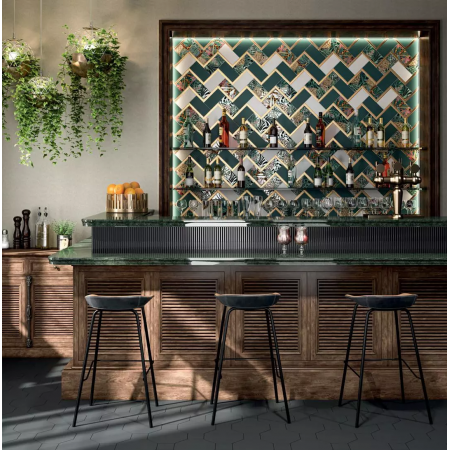 Плитка 19072 Пальмейра зеленый матовый 9,9х20