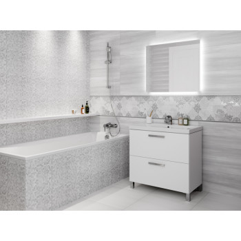 Плитка A15951 Металлический бордюр Metallic серебристый 0,5x75