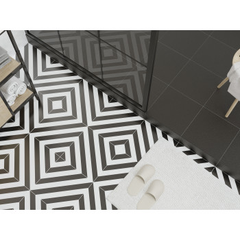 Плитка A15925 вставка Calacatta шеврон белый 29,8x59,8