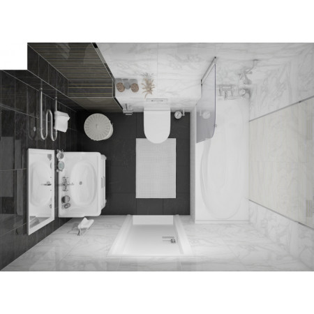 Плитка 34030 Olimpus чёрный 25х50