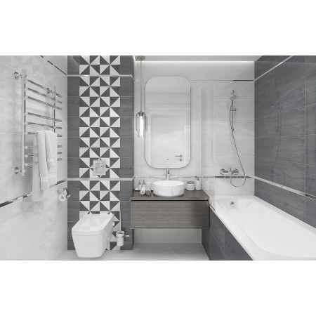 Мозаика MM34102 Mania Декор мозаичный серый 25х25