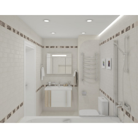 Плитка Бордюр Sand серый 6,3х60