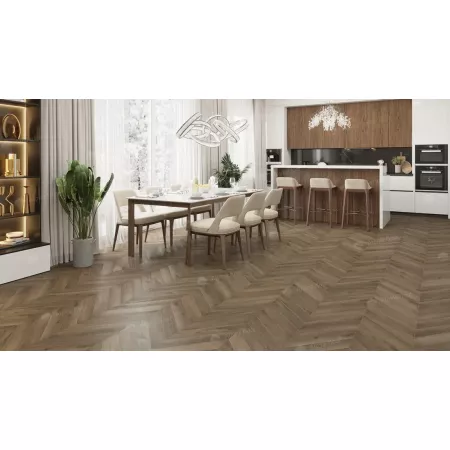 LVT плитка Дуб Насыщенный Chevron