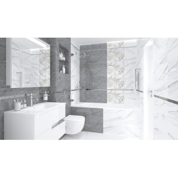 Плитка Aria Fumo Декор серый 20х50