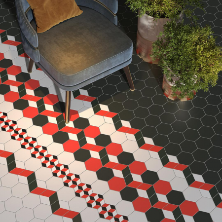 Керамогранит SG1011N Кальсада белый натуральный (37х31 из 9 частей) 10,4х12