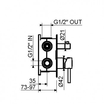 Встраиваемый BOX смесителя для душа Plumberia Selection INT9036