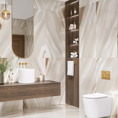 Керамогранит 60120ANG11P Angel Agate Latte полированный 600x1200x7