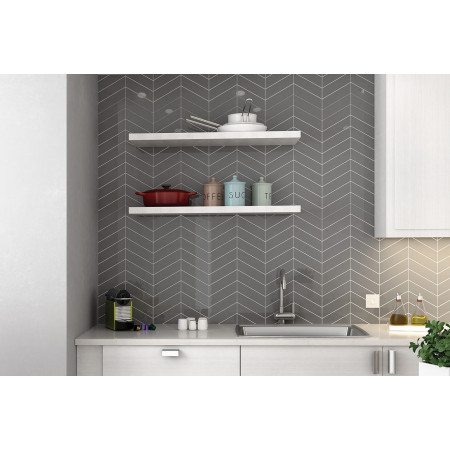Плитка 23359 CHEVRON WALL DARK GREY RIGHT 5,2x18,6