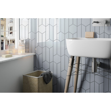 Плитка 23359 CHEVRON WALL DARK GREY RIGHT 5,2x18,6