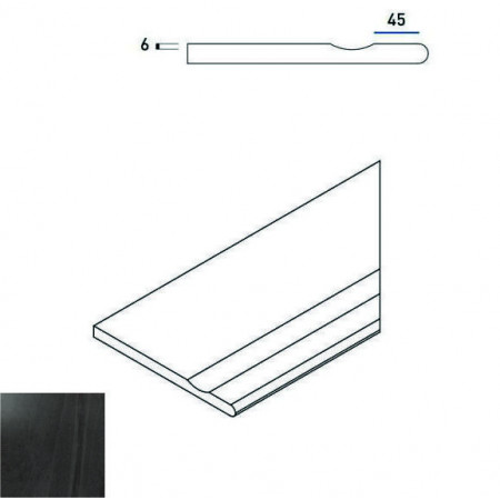 Керамогранит 620090000227 CARBON BORDO SVASATO ROUND DX 30x60