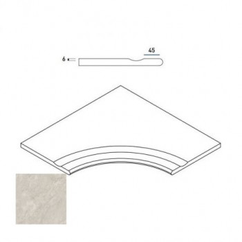 Керамогранит 620090000352 Climb ICE BORDO SVASATO ANGOLARE ROUND 30 60x60
