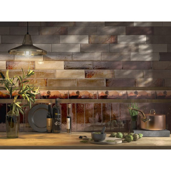 Плитка 9043 Тракай бордо глянцевый 8.5x28.5