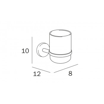 Стакан для щеток INDA FORUM A36100CR21