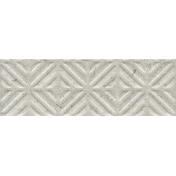 Плитка 11209R/4 Бордюр Карму серый светлый матовый обрезной 30х9,6