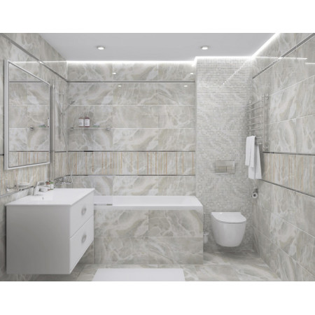 Плитка Декор Plazma Nuance серый 30х60