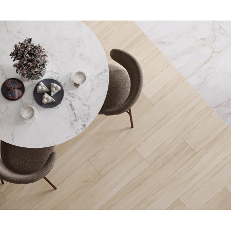 Керамогранит Tupelo Maple светло-серый структурный 20x120